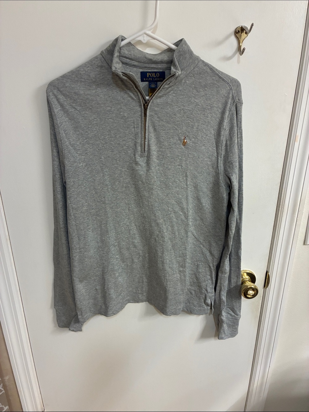 Polo by Ralph Lauren Heather Gray Quarter-Zip Pullover Kids L 14-16